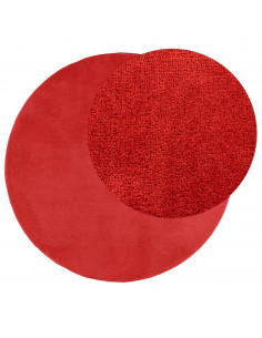 Tappeto OVIEDO a Pelo Corto Rosso Ø 120 cm 2