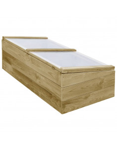 Serre 2 pz in Legno di Pino Impregnato 100x50x35 cm