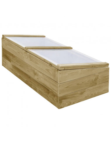 Serre 2 pz in Legno di Pino Impregnato 100x50x35 cm