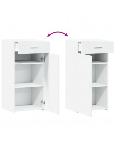 Credenza Bianca 45x42,5x93 cm in Legno Multistrato 2