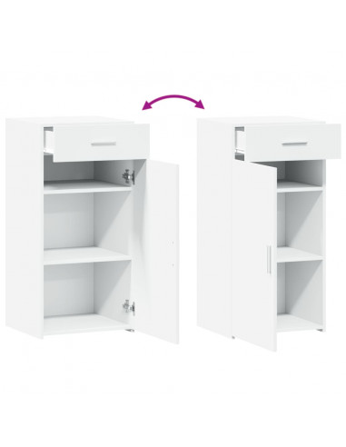 Credenza Bianca 45x42,5x93 cm in Legno Multistrato