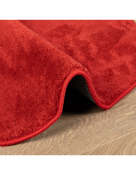 Tappeto OVIEDO a Pelo Corto Rosso Ø 120 cm