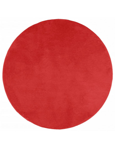 Tappeto OVIEDO a Pelo Corto Rosso Ø 100 cm