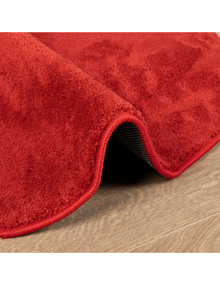Tappeto OVIEDO a Pelo Corto Rosso Ø 100 cm