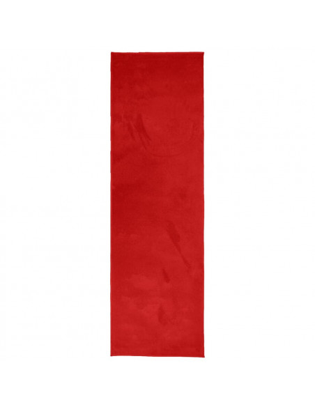 Tappeto OVIEDO a Pelo Corto Rosso 80x250 cm