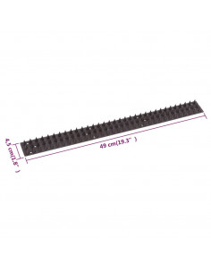 Set 20 Dissuasori per uccelli 49 x 4,5 x 1,7 cm