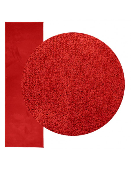 Tappeto OVIEDO a Pelo Corto Rosso 80x250 cm