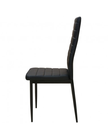 Set 3 pz Tavolo e Sedie da Pranzo Nero