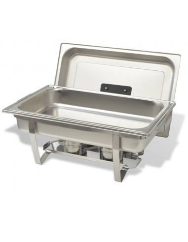 Set 3 pz Teglie Scaldavivande in Acciaio Inossidabile