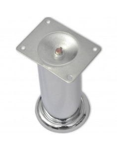 Set 4 gambe rotonde per sofa cromate 180 mm 2