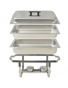 Set 4 pz Teglie Scaldavivande in Acciaio Inossidabile