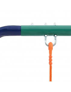 Set Altalene con Anelli per Ginnastica e 4 Sedili in Acciaio