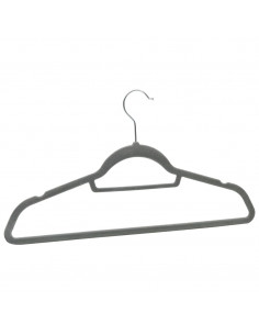 Set Appendiabiti 20 pz Antiscivolo Grigio in Velluto