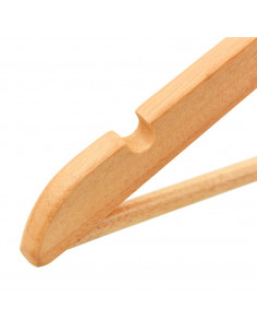Set Appendiabiti 50 pz Antiscivolo in Legno Massello