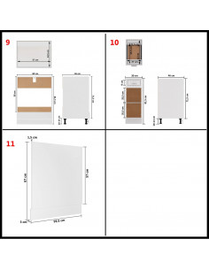 Set Armadi da Cucina 11 pz Bianco in Truciolato 2
