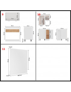 Set Armadi da Cucina 11 pz Bianco in Truciolato 2