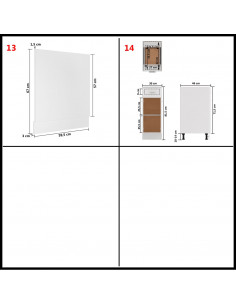 Set Armadi da Cucina 14 pz Bianco in Truciolato 2