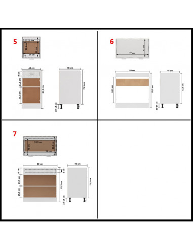Set Armadi da Cucina 7 pz Bianco in Truciolato