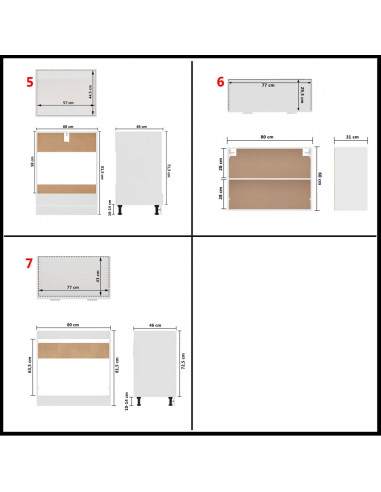 Set Armadi da Cucina 7 pz Bianco in Truciolato