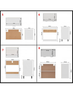 Set Armadi da Cucina 8 pz Bianco in Legno Multistrato
