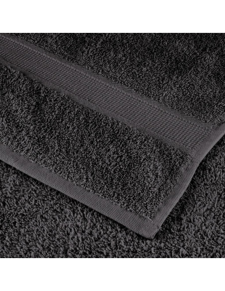 Set Asciugamani 12 pz Antracite 600 gsm 100% Cotone
