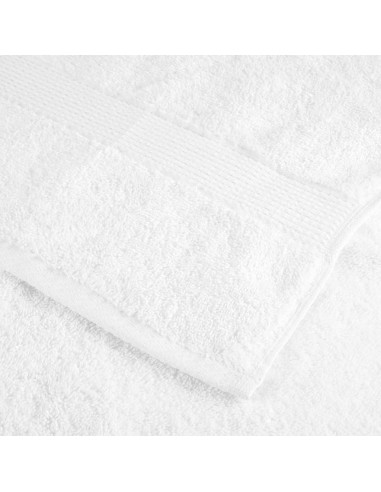 Set Asciugamani 12 pz Bianchi 600 gsm 100% Cotone