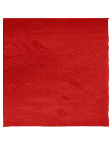Tappeto OVIEDO a Pelo Corto Rosso 240x240 cm