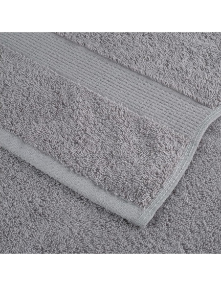 Set Asciugamani 12 pz Grigio 600 gsm 100% Cotone