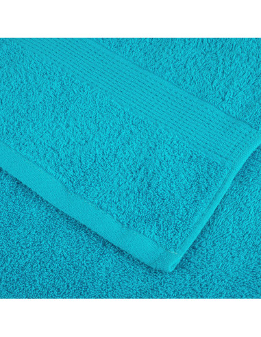 Set Asciugamani 12 pz Turchesi 600 gsm 100% Cotone