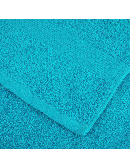 Set Asciugamani 12 pz Turchesi 600 gsm 100% Cotone