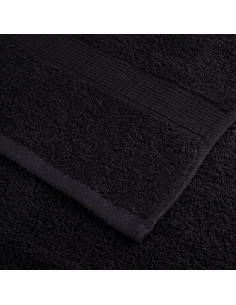 Set Asciugamani 6 pz Neri 600 gsm 100% Cotone