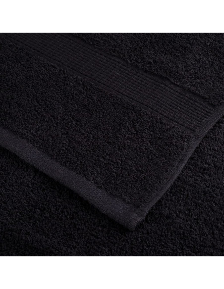 Set Asciugamani 6 pz Neri 600 gsm 100% Cotone
