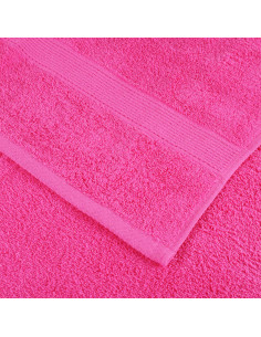 Set Asciugamani 6 pz Rosa 600 gsm 100% Cotone 2