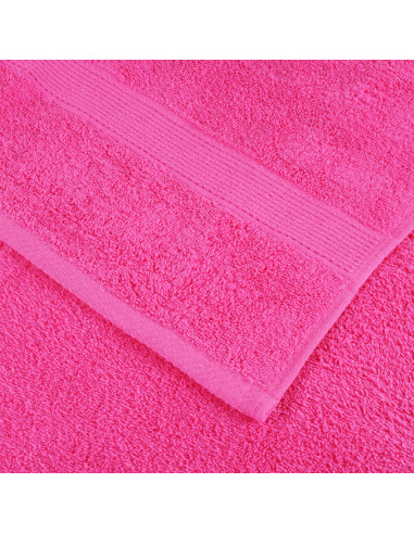 Set Asciugamani 6 pz Rosa 600 gsm 100% Cotone