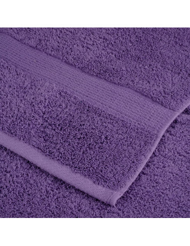 Set Asciugamani 6 pz Viola 600 gsm 100% Cotone