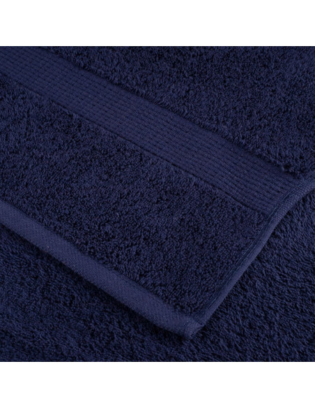 Set Asciugamani 8 pz Blu Navy 600 gsm 100% Cotone