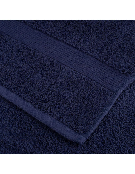 Set Asciugamani 8 pz Blu Navy 600 gsm 100% Cotone