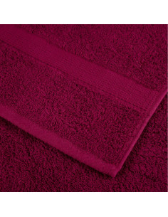 Set Asciugamani 8 pz Bordeaux 600 gsm 100% Cotone