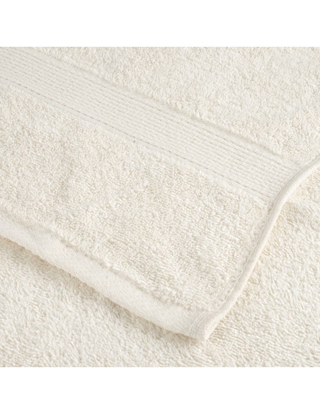 Set Asciugamani 8 pz Crema 600 gsm 100% Cotone