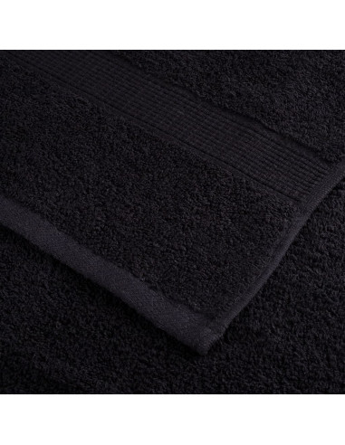 Set Asciugamani 8 pz Neri 600 gsm 100% Cotone