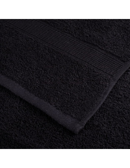 Set Asciugamani 8 pz Neri 600 gsm 100% Cotone