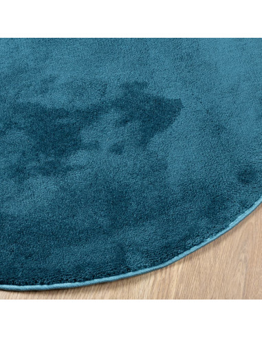 Tappeto OVIEDO a Pelo Corto Turchese Ø 120 cm