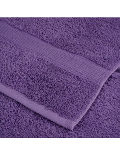 Set Asciugamani 8 pz Viola 600 gsm 100% Cotone