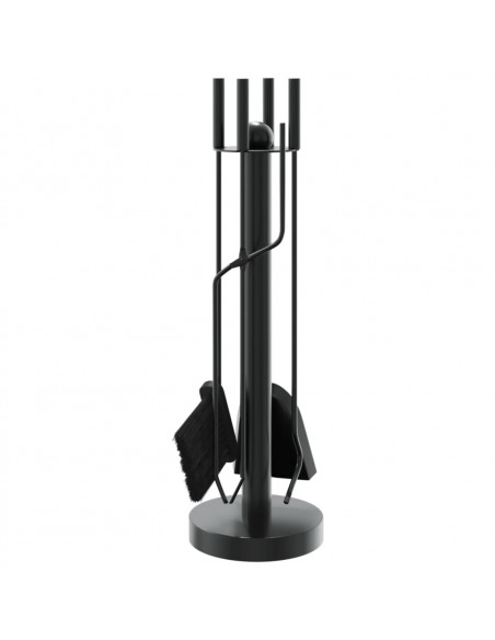 Set Attrezzi per Caminetto 5 pz 18x56 cm in Acciaio