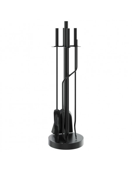 Set Attrezzi per Caminetto 5 pz 18x66 cm in Acciaio