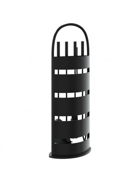 Set Attrezzi per Caminetto 5 pz 23x15x66 cm in Acciaio