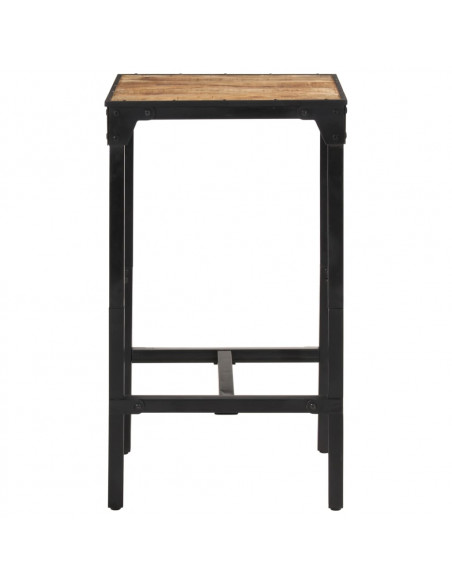 Set Bar 3pz Legno Massello Mango Grezzo e Metallo