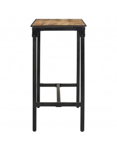 Set Bar 5pz Legno Massello Mango Grezzo e Metallo 2