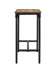 Set Bar 5pz Legno Massello Mango Grezzo e Metallo