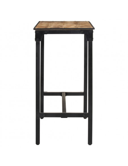 Set Bar 5pz Legno Massello Mango Grezzo e Metallo